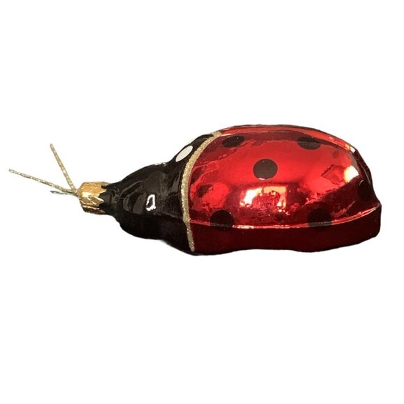 Kurt Adler Ladybug of Love Blown Glass VTG Christmas Collectible Ornament 110G - Picture 6 of 6